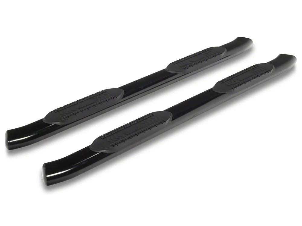 RedRock 6-Inch Oval Bent End Side Step Bars; Black (19-25 Sierra 1500 Crew Cab) - Image 2