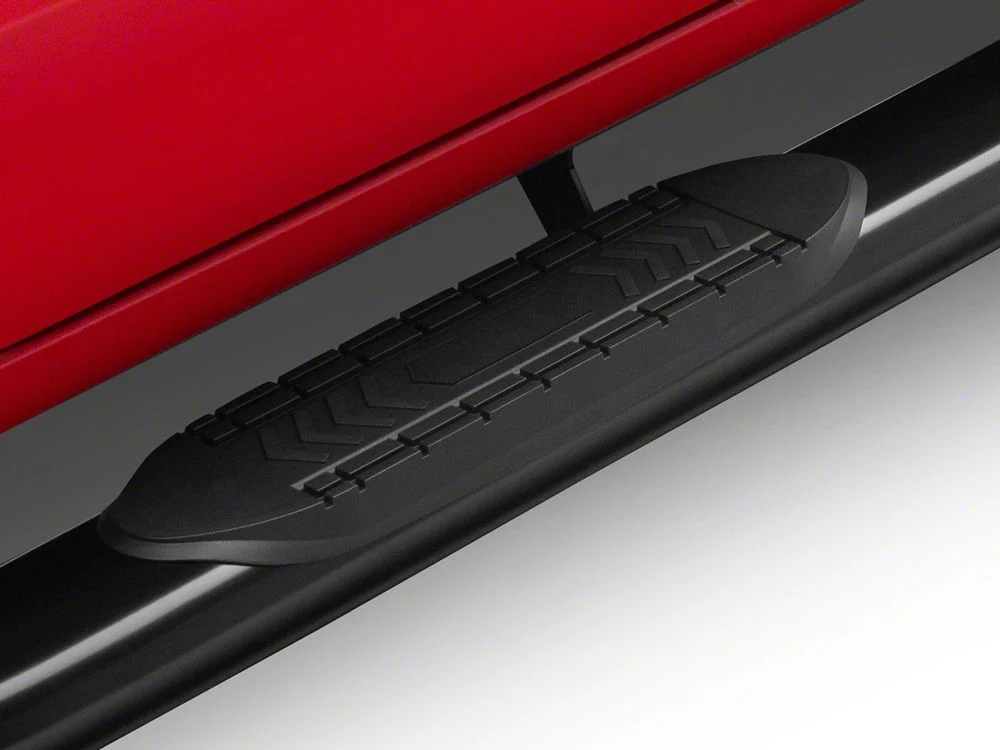 RedRock 6-Inch Oval Bent End Side Step Bars; Black (19-25 Sierra 1500 Crew Cab) - Image 4