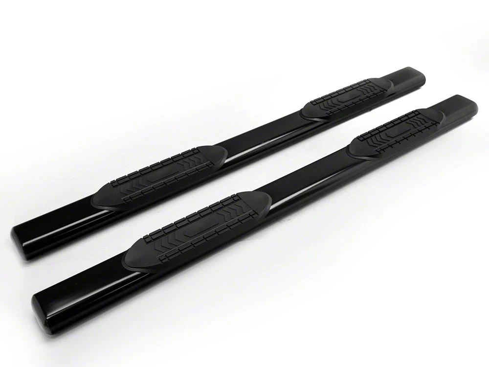 RedRock 6-Inch Oval Straight End Side Step Bars; Black (04-06 Sierra 1500 Crew Cab) - Image 2