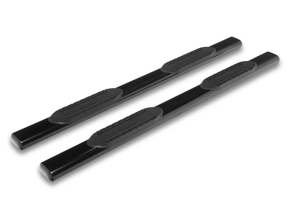 RedRock 6-Inch Oval Straight End Side Step Bars; Black (20-25 Silverado 3500 HD Crew Cab) - Image 2