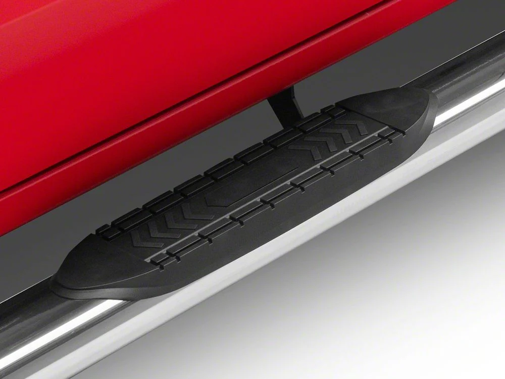RedRock 6-Inch Oval Straight End Side Step Bars; Stainless Steel (19-25 Sierra 1500 Crew Cab) - Image 4