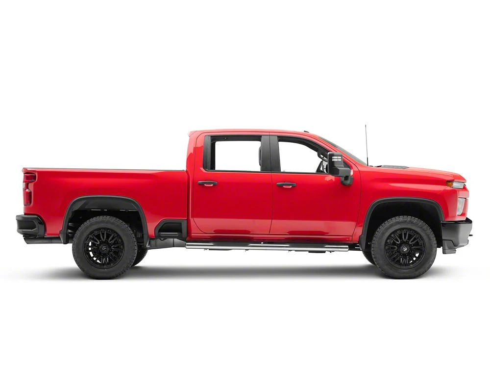 RedRock 6-Inch Oval Straight End Side Step Bars; Stainless Steel (20-25 Silverado 3500 HD Crew Cab) - Image 10