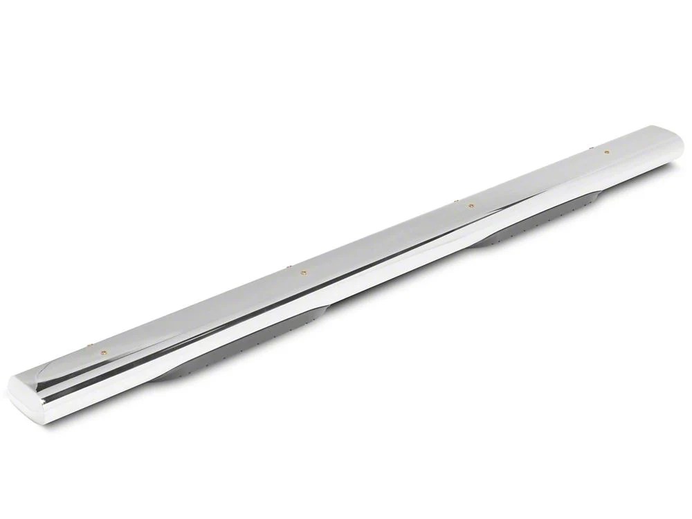 RedRock 6-Inch Oval Straight End Side Step Bars; Stainless Steel (20-25 Silverado 3500 HD Crew Cab) - Image 5