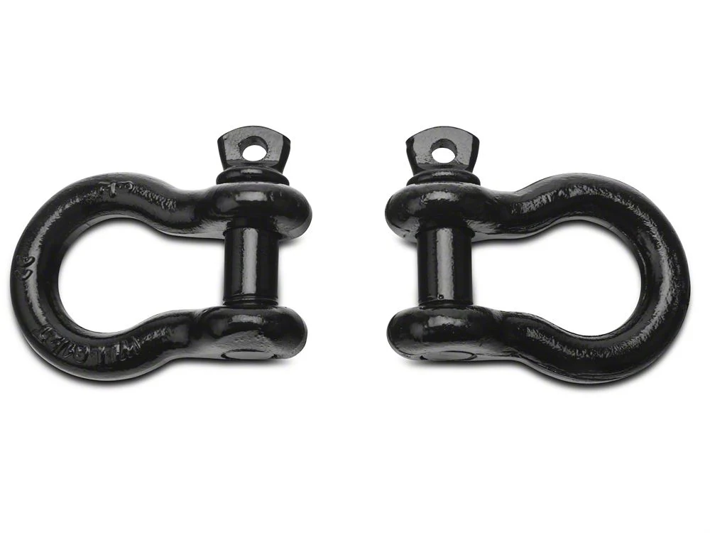 RedRock 7/8-Inch 13,500 lb. D-Ring Shackles; Black - Image 3