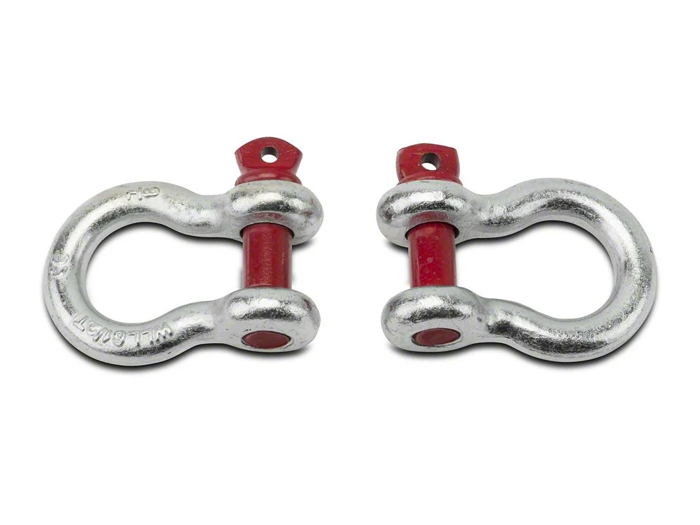 RedRock 7/8-Inch 13,500 lb. D-Ring Shackles; Silver - Image 3