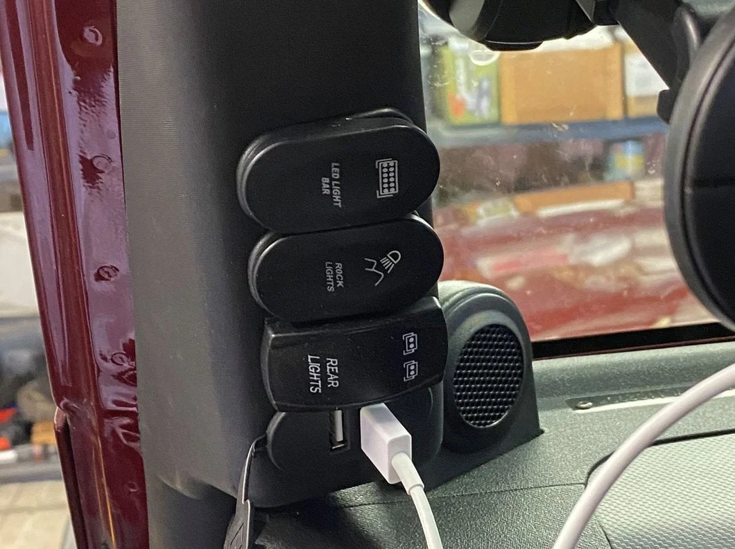 RedRock A-Pillar Switch Panel with Switches (07-18 Jeep Wrangler JK) - Image 12