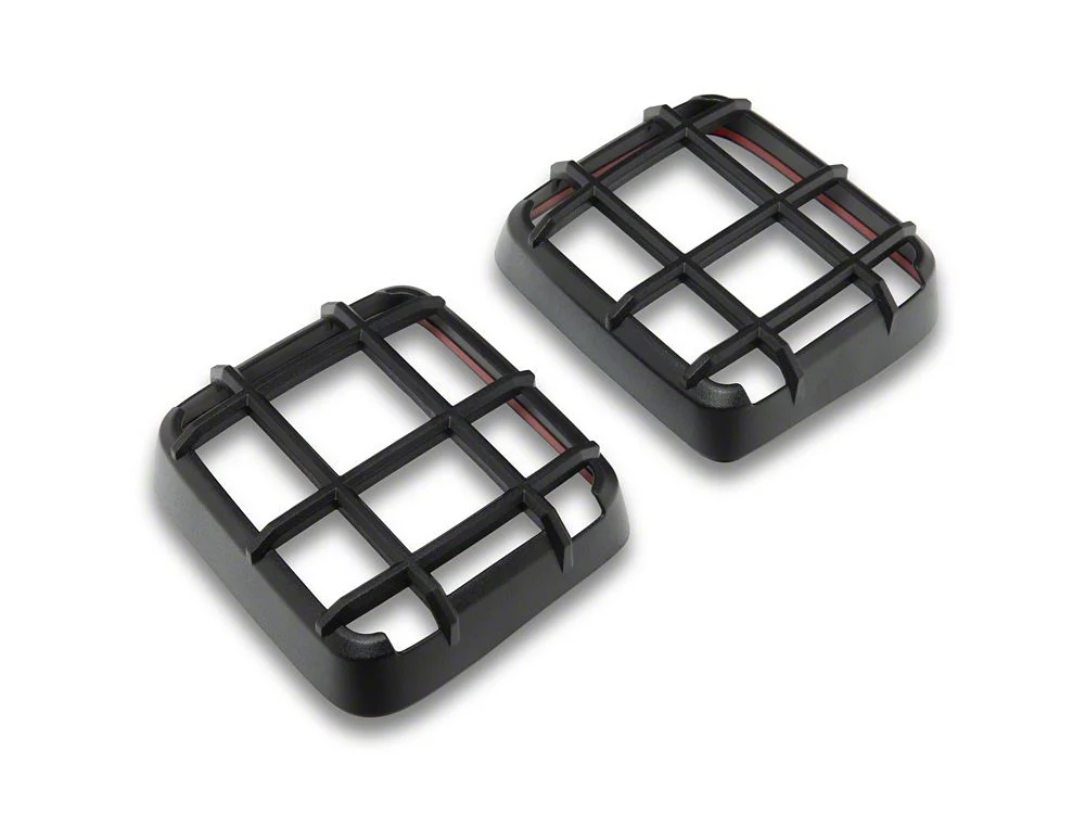 RedRock ABS Tail Light Guard; Textured Black (18-25 Jeep Wrangler JL w/ Factory Halogen Tail Lights) - Image 2