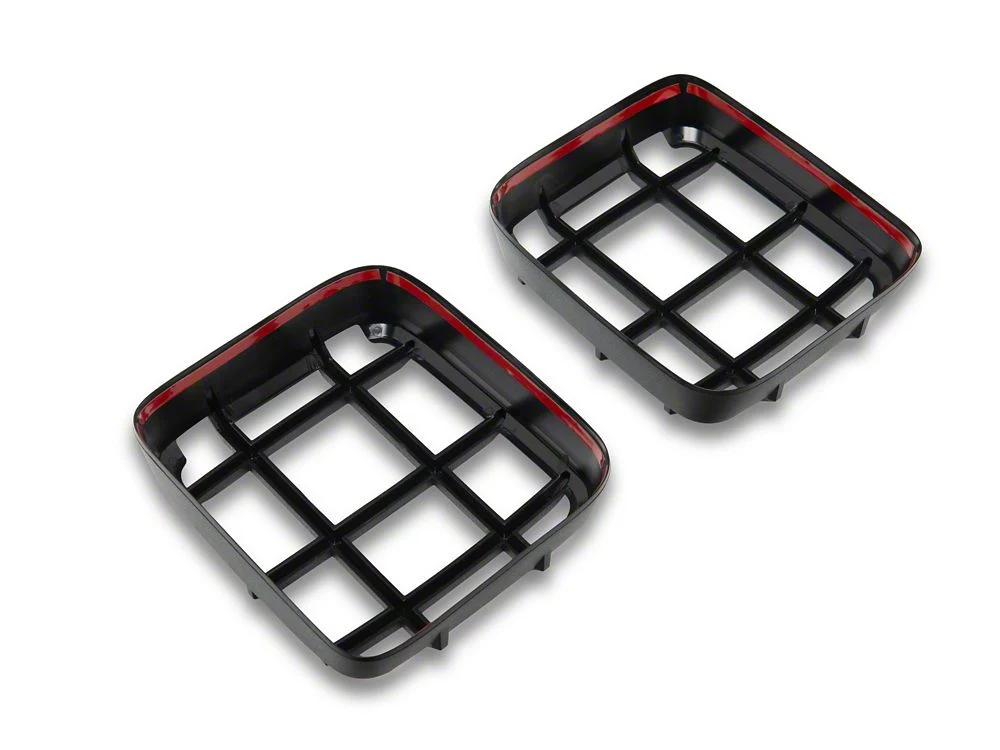 RedRock ABS Tail Light Guard; Textured Black (18-25 Jeep Wrangler JL w/ Factory Halogen Tail Lights) - Image 3