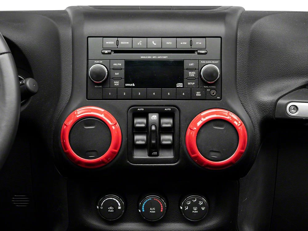 RedRock Air Conditioning Vent Trim Rings; Red (07-18 Jeep Wrangler JK) - Image 5