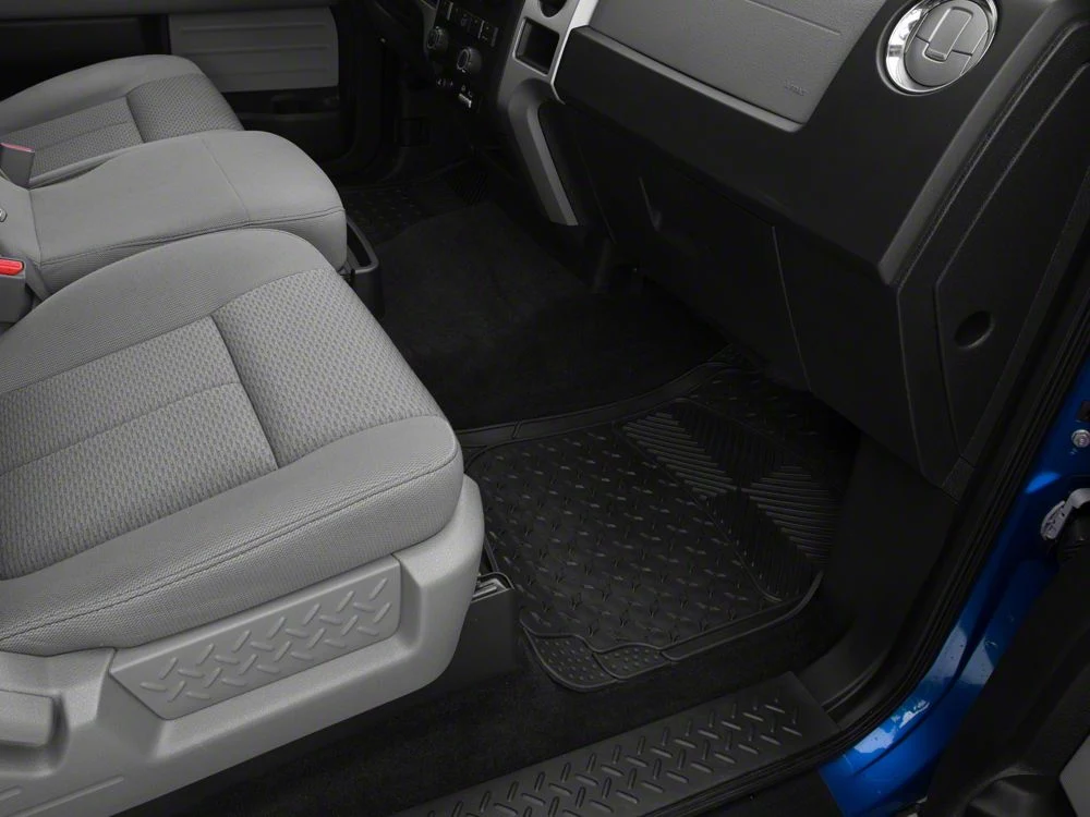 RedRock All-Weather Floor Mat Set with One-Piece Rear Mat; Black (97-14 F-150) - Image 4