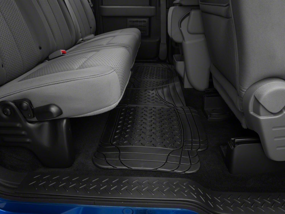 RedRock All-Weather Floor Mat Set with One-Piece Rear Mat; Black (97-14 F-150) - Image 7