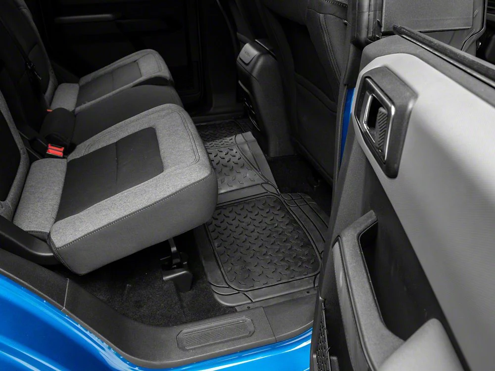RedRock All-Weather Floor Mat Set with One-Piece Rear Mat; Black (Universal; Some Adaptation May Be Required) - Image 8