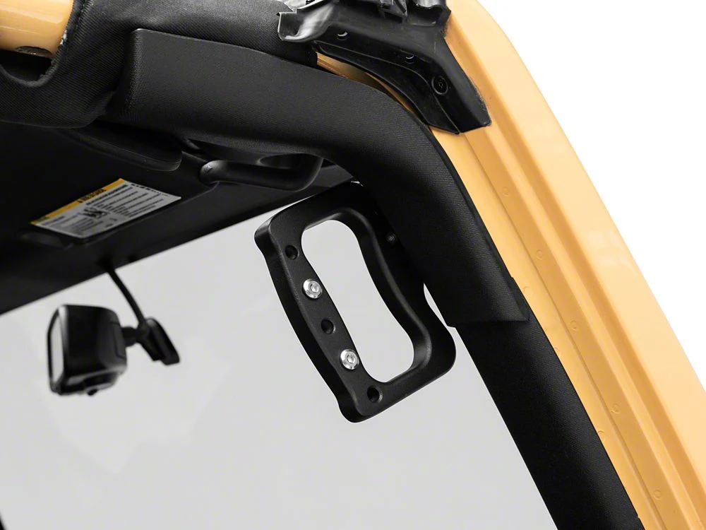 RedRock Aluminum Front Grab Handles; Black (07-18 Jeep Wrangler JK) - Image 5