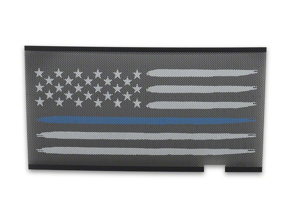 RedRock American Flag V2 Grille Insert; Blue and White (07-18 Jeep Wrangler JK) - Image 3