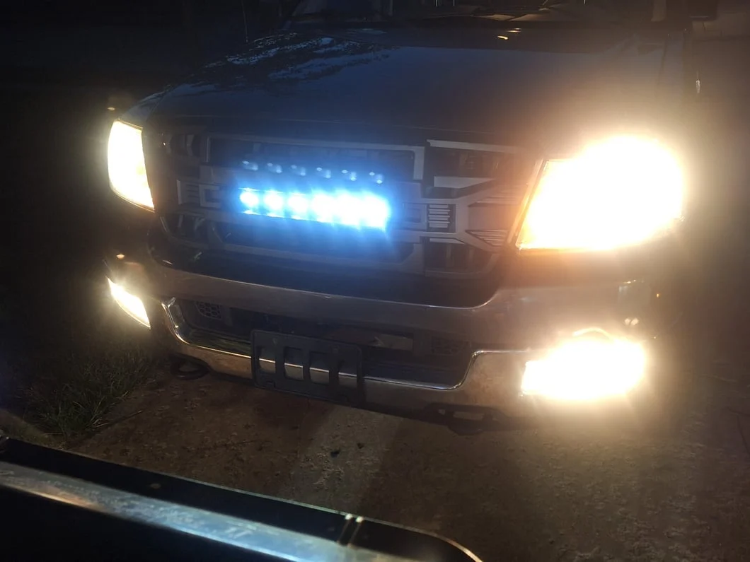 RedRock Armor Upper Replacement Grille with LED Off-Road Lighting; Matte Black (04-08 F-150) - Image 14