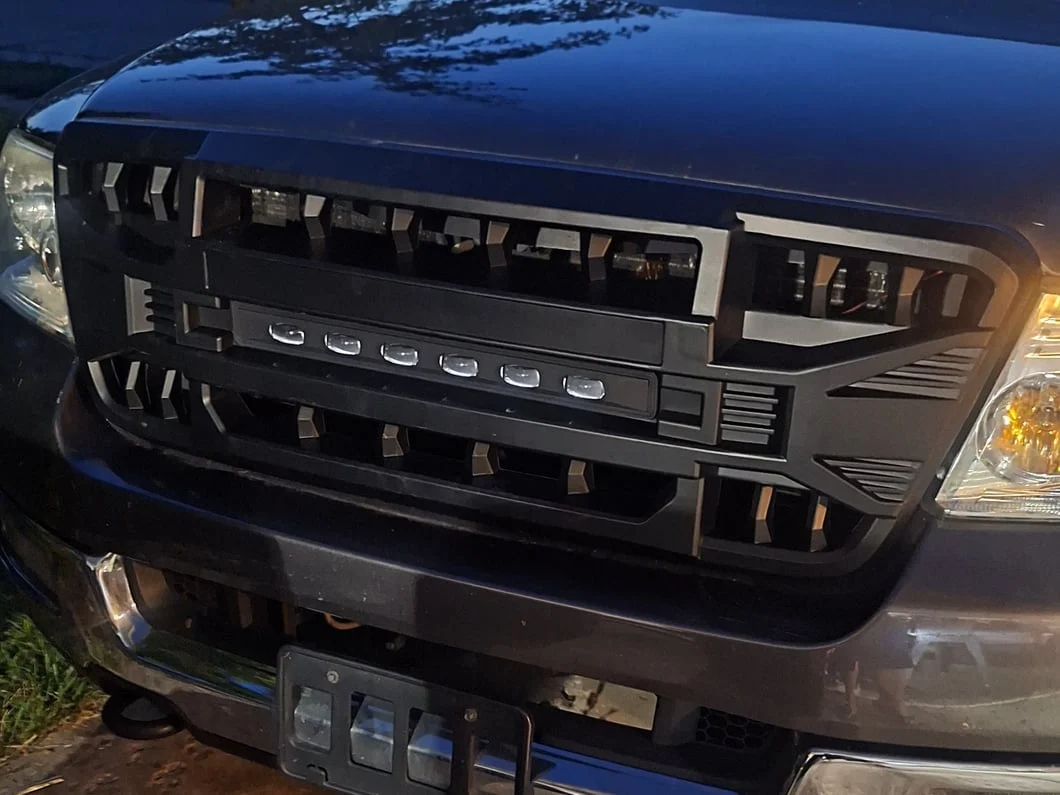 RedRock Armor Upper Replacement Grille with LED Off-Road Lighting; Matte Black (04-08 F-150) - Image 15