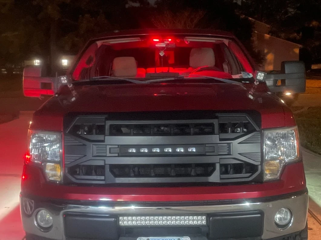 RedRock Armor Upper Replacement Grille with LED Off-Road Lighting; Matte Black (09-14 F-150, Excluding Raptor) - Image 13
