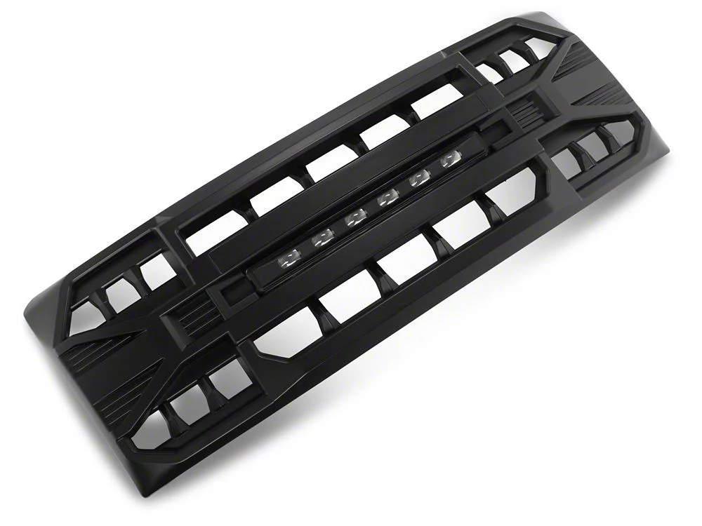 RedRock Armor Upper Replacement Grille with LED Off-Road Lighting; Matte Black (09-14 F-150, Excluding Raptor) - Image 2