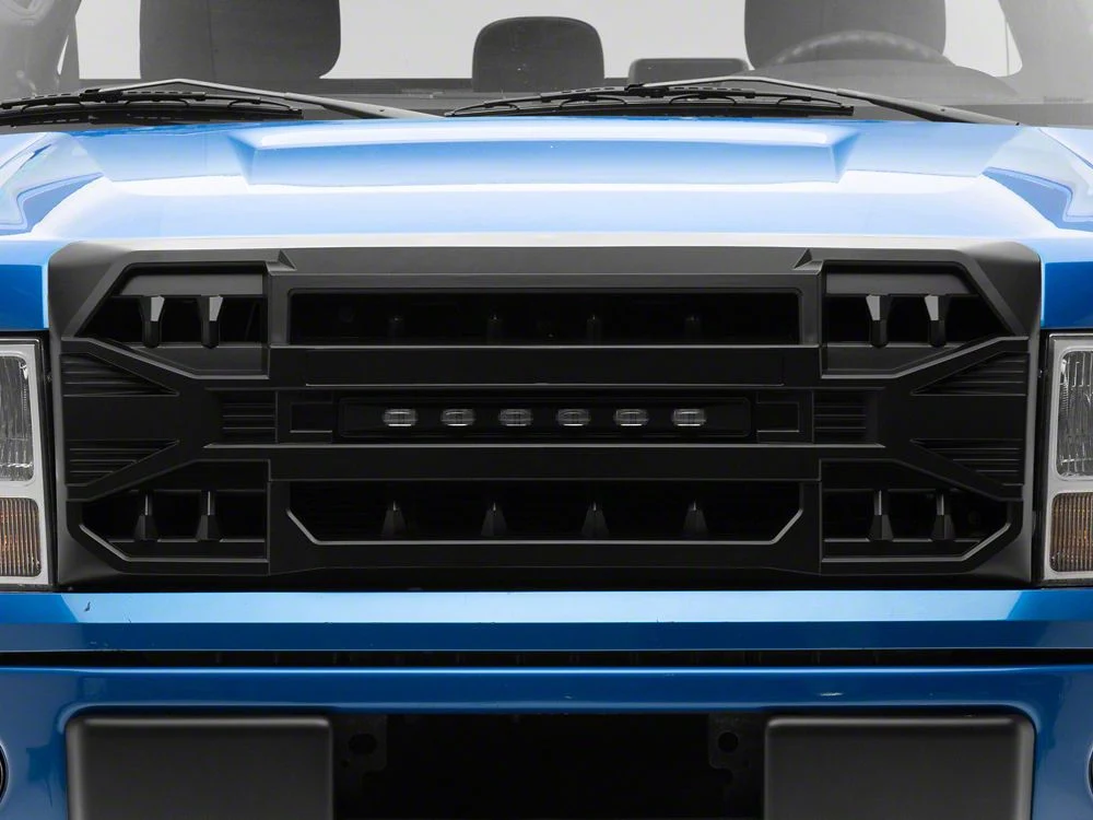 RedRock Armor Upper Replacement Grille with LED Off-Road Lighting; Matte Black (09-14 F-150, Excluding Raptor) - Image 9