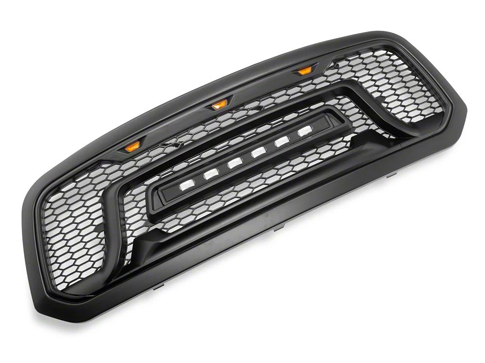 RedRock Armor Upper Replacement Grille with LED Off Road Lights and DRL (13-18 RAM 1500, Excluding Rebel) - Image 2