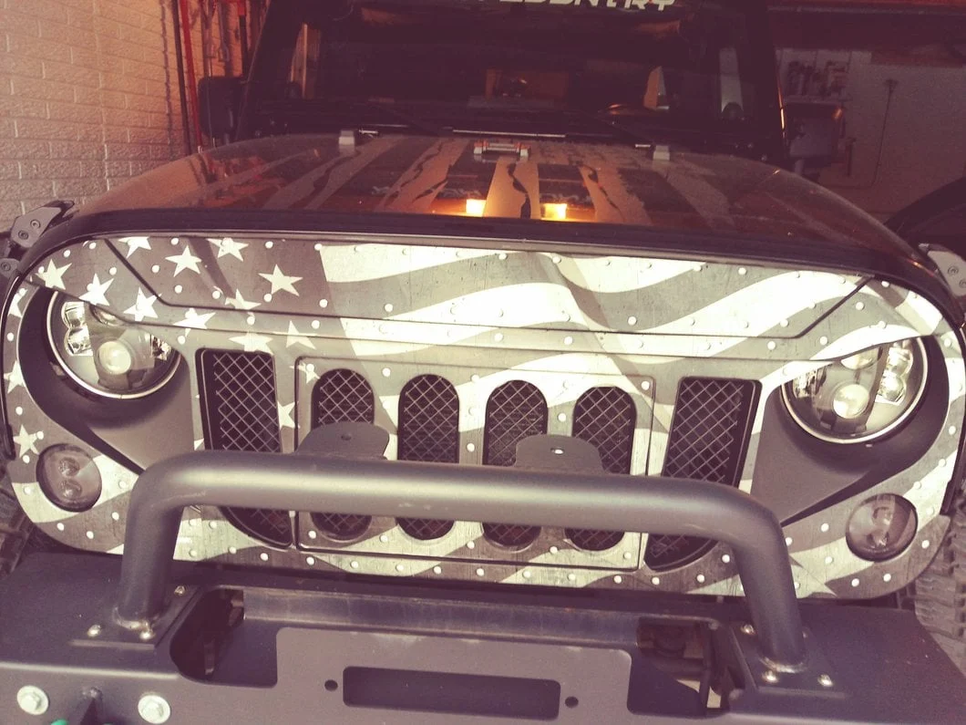 RedRock Avenger Grille; Matte Black (07-18 Jeep Wrangler JK) - Image 13