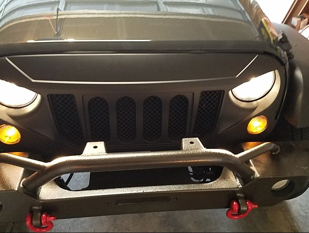 RedRock Avenger Grille; Matte Black (07-18 Jeep Wrangler JK) - Image 17