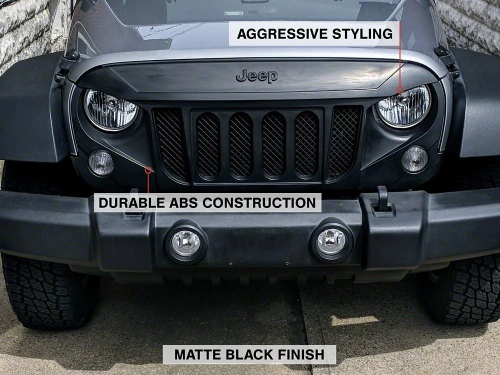 RedRock Avenger Grille; Matte Black (07-18 Jeep Wrangler JK) - Image 8