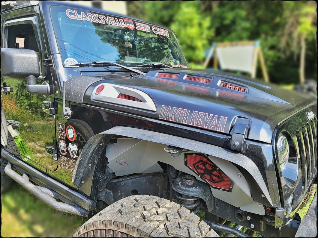 RedRock Avenger Heat Dispersion Hood; Unpainted (07-18 Jeep Wrangler JK) - Image 12