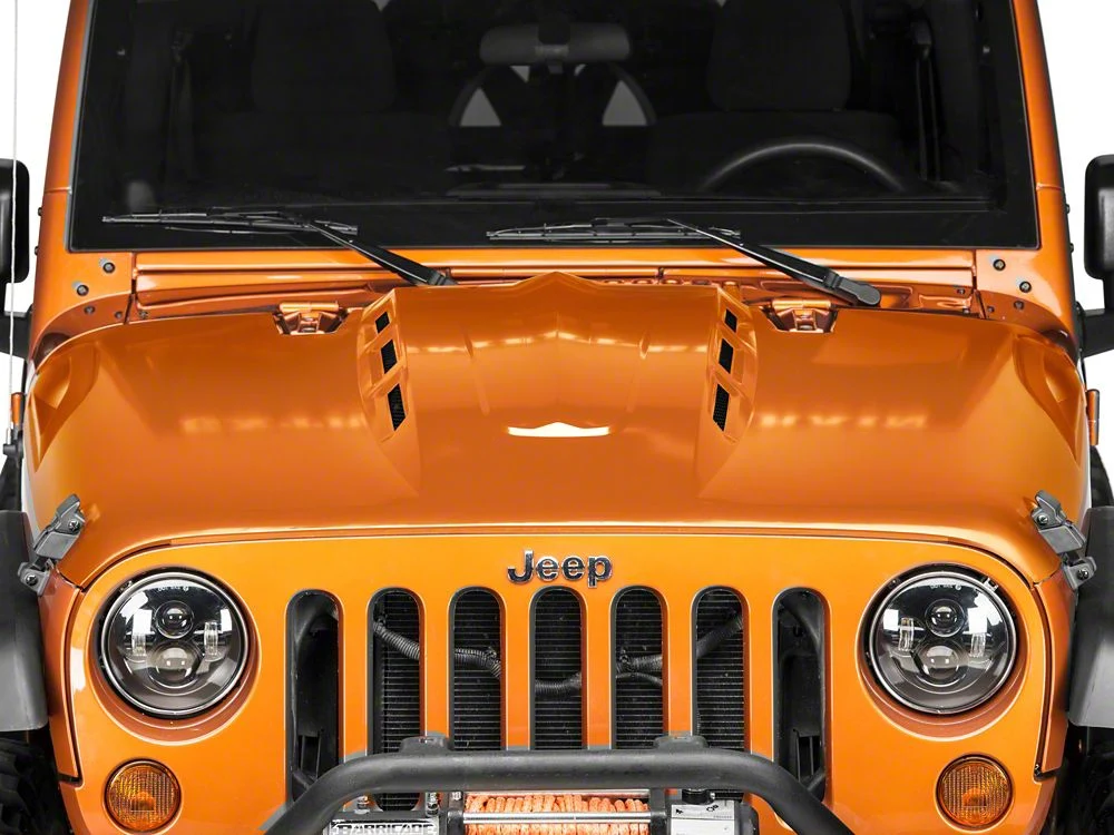 RedRock Avenger Heat Dispersion Hood; Unpainted (07-18 Jeep Wrangler JK) - Image 2