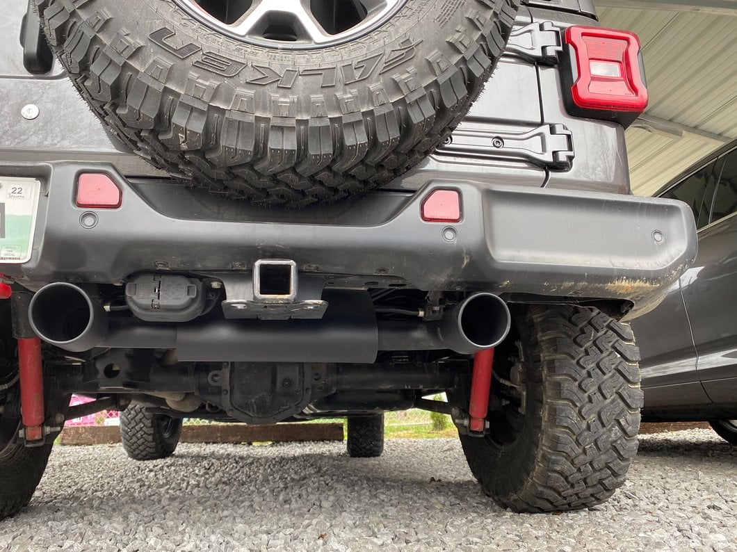 RedRock Axle-Back Exhaust with Black Tips (18-25 2.0L or 3.6L Jeep Wrangler JL) - Image 9