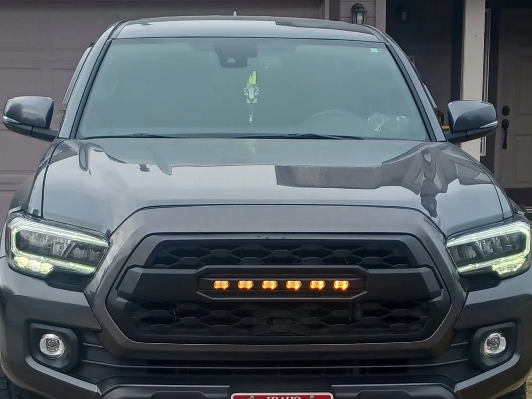 RedRock Baja Mesh Upper Replacement Grille with LED Off-Road Lighting; Matte Black (16-23 Tacoma) - Image 15