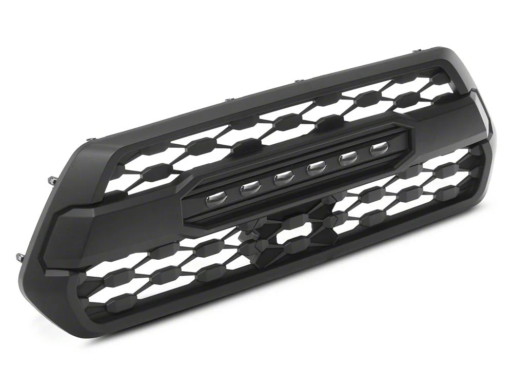 RedRock Baja Mesh Upper Replacement Grille with LED Off-Road Lighting; Matte Black (16-23 Tacoma) - Image 3