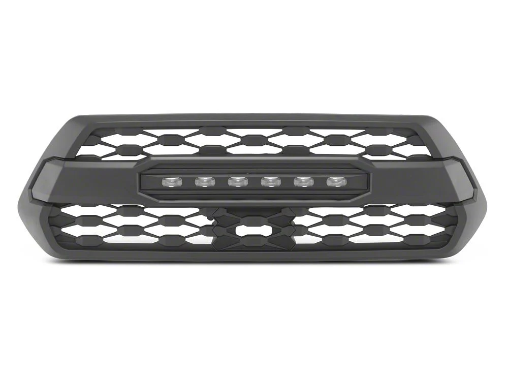 RedRock Baja Mesh Upper Replacement Grille with LED Off-Road Lighting; Matte Black (16-23 Tacoma) - Image 5