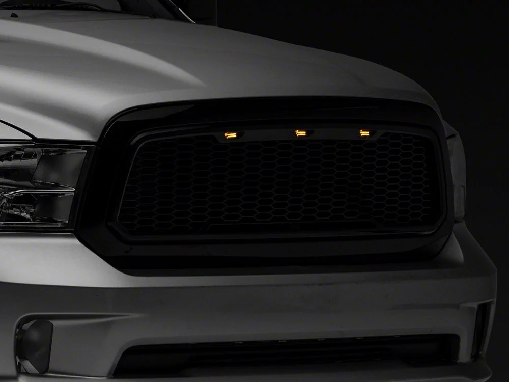 RedRock Baja Upper Replacement Grille; Gloss Black (13-18 RAM 1500, Excluding Rebel) - Image 4