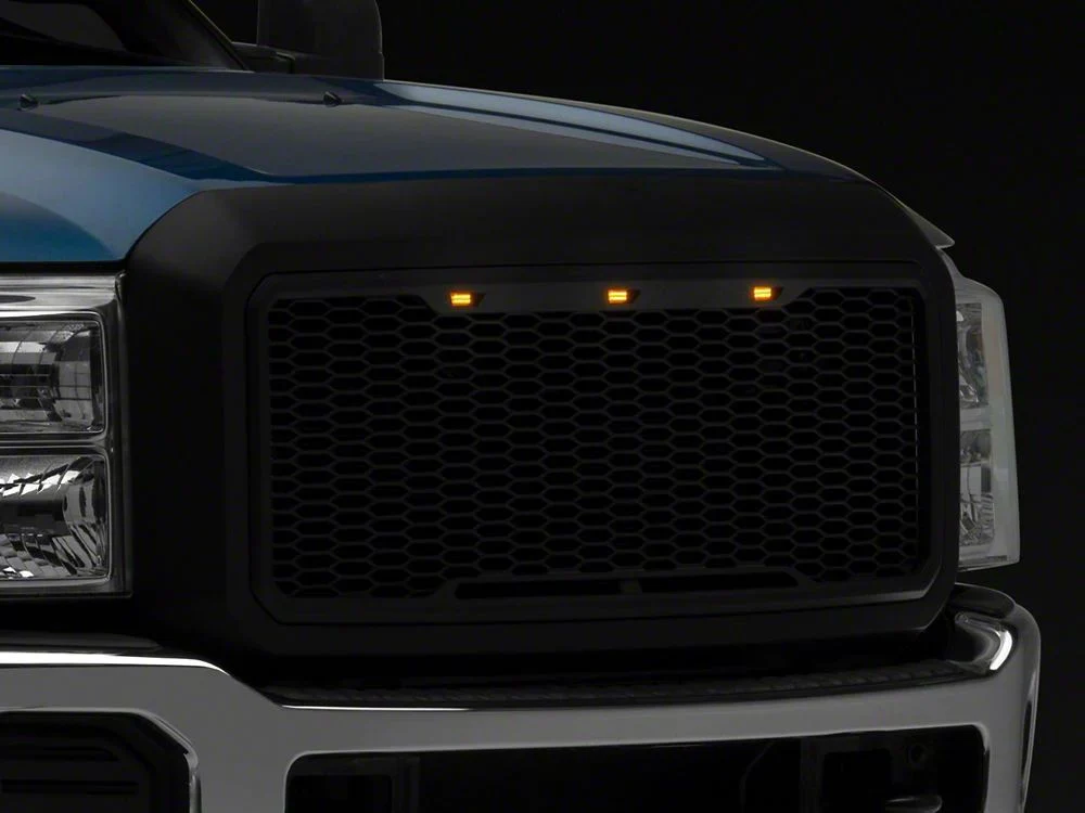 RedRock Baja Upper Replacement Grille; Matte Black (11-16 F-250 Super Duty) - Image 7