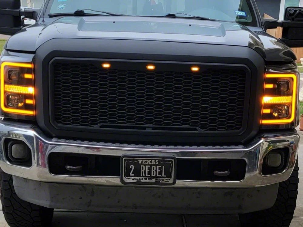 RedRock Baja Upper Replacement Grille; Matte Black (11-16 F-350 Super Duty) - Image 12