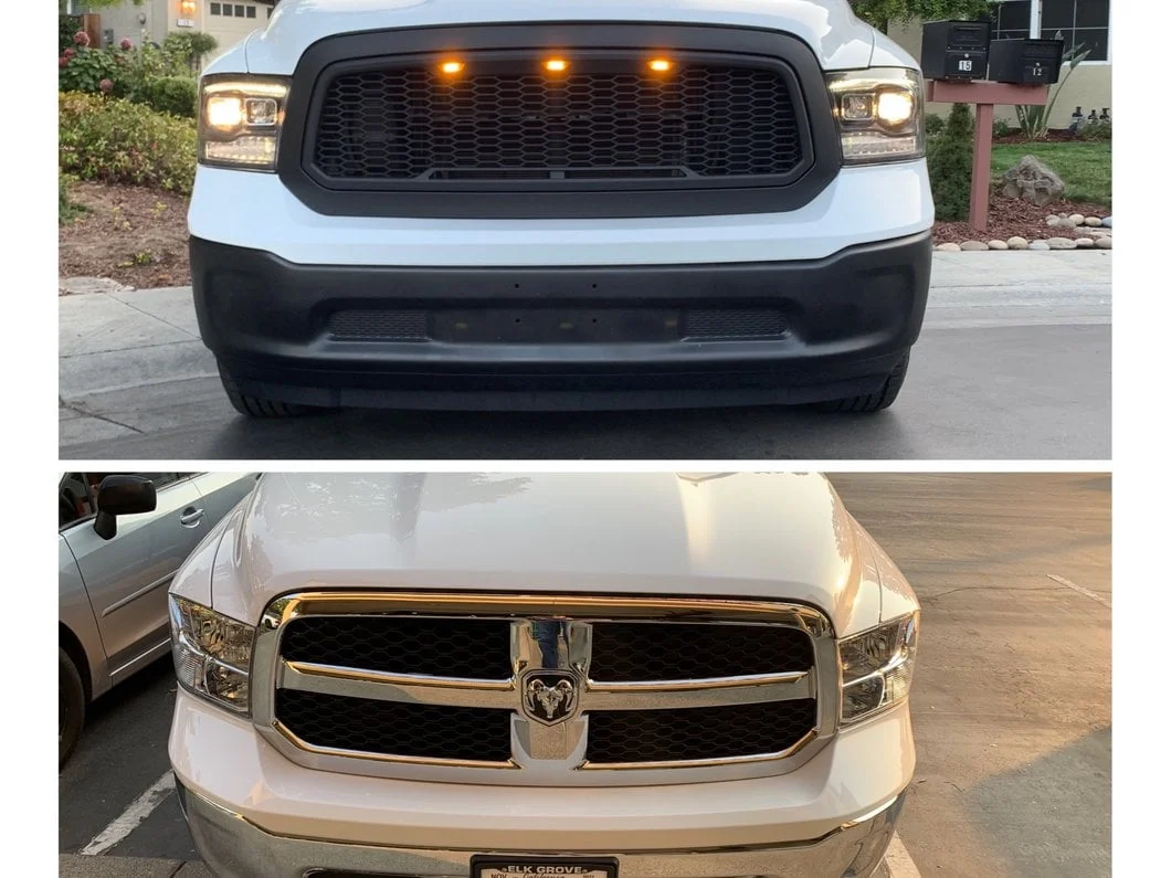 RedRock Baja Upper Replacement Grille; Matte Black (13-18 RAM 1500, Excluding Rebel) - Image 13