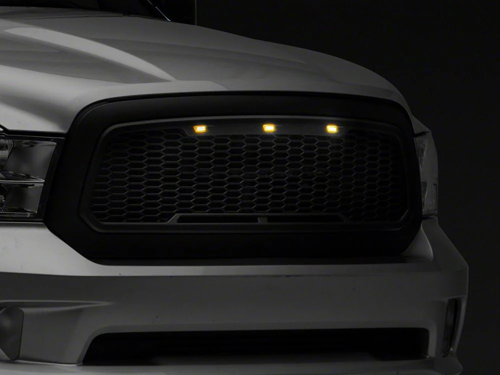 RedRock Baja Upper Replacement Grille; Matte Black (13-18 RAM 1500, Excluding Rebel) - Image 4