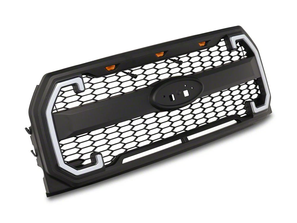 RedRock Baja Upper Replacement Grille with LED DRL and Sequential Turn Signals (15-17 F-150, Excluding Raptor) - Image 2