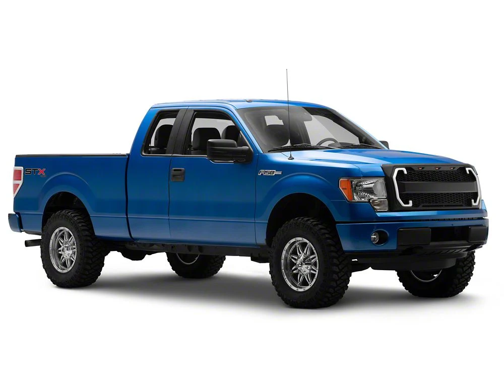 RedRock Baja Upper Replacement Grille with LED DRL and Turn Signal Function; Matte Black (09-14 F-150, Excluding Raptor) - Image 10