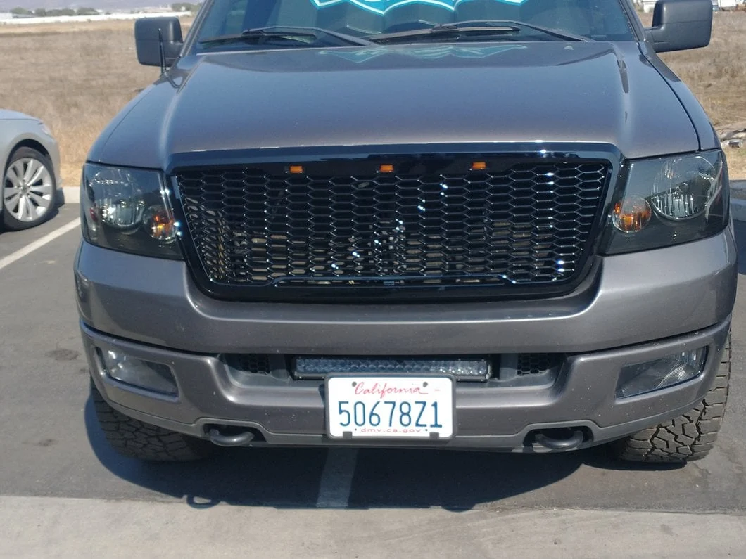 RedRock Baja Upper Replacement Grille with LED Lighting; Gloss Black (04-08 F-150) - Image 13