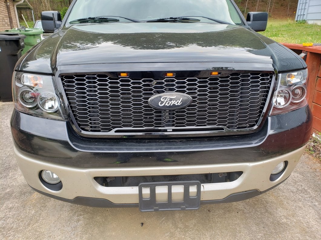 RedRock Baja Upper Replacement Grille with LED Lighting; Gloss Black (04-08 F-150) - Image 15