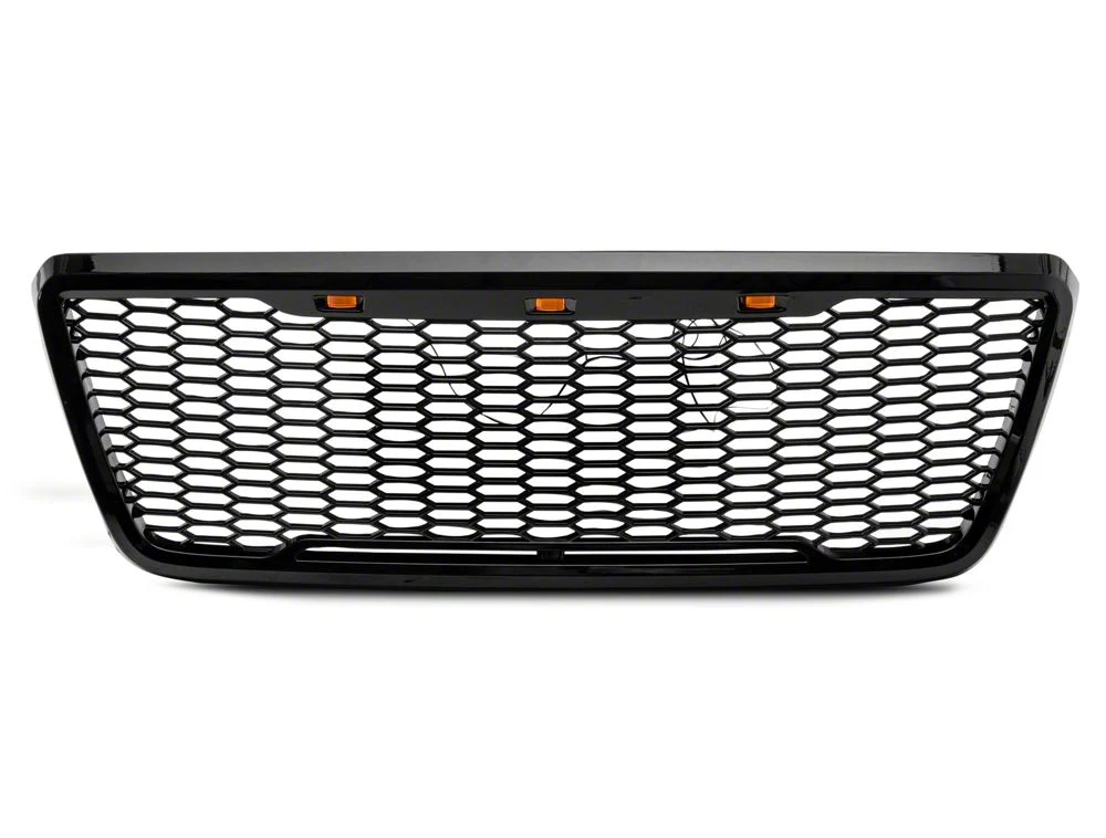 RedRock Baja Upper Replacement Grille with LED Lighting; Gloss Black (04-08 F-150) - Image 3