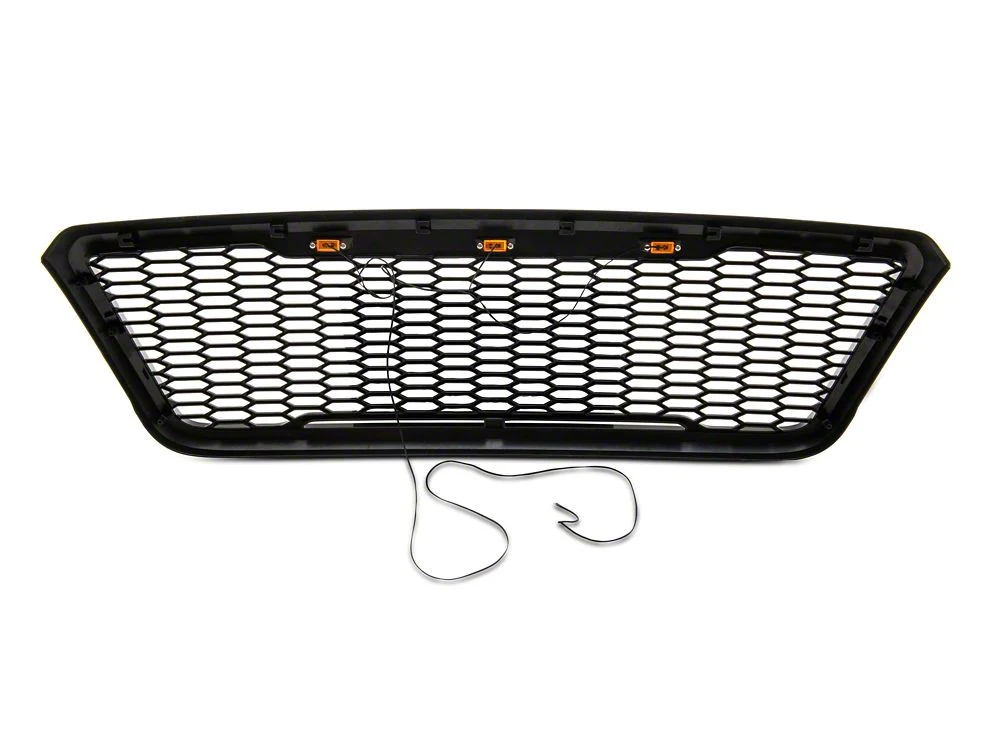 RedRock Baja Upper Replacement Grille with LED Lighting; Gloss Black (04-08 F-150) - Image 5