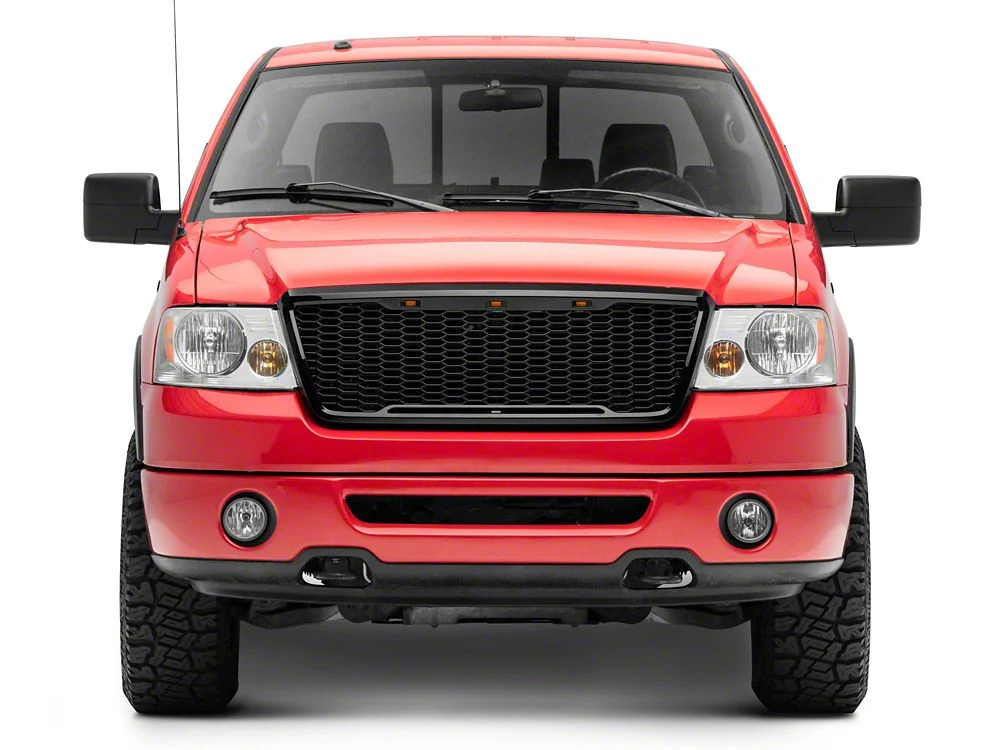 RedRock Baja Upper Replacement Grille with LED Lighting; Gloss Black (04-08 F-150) - Image 9