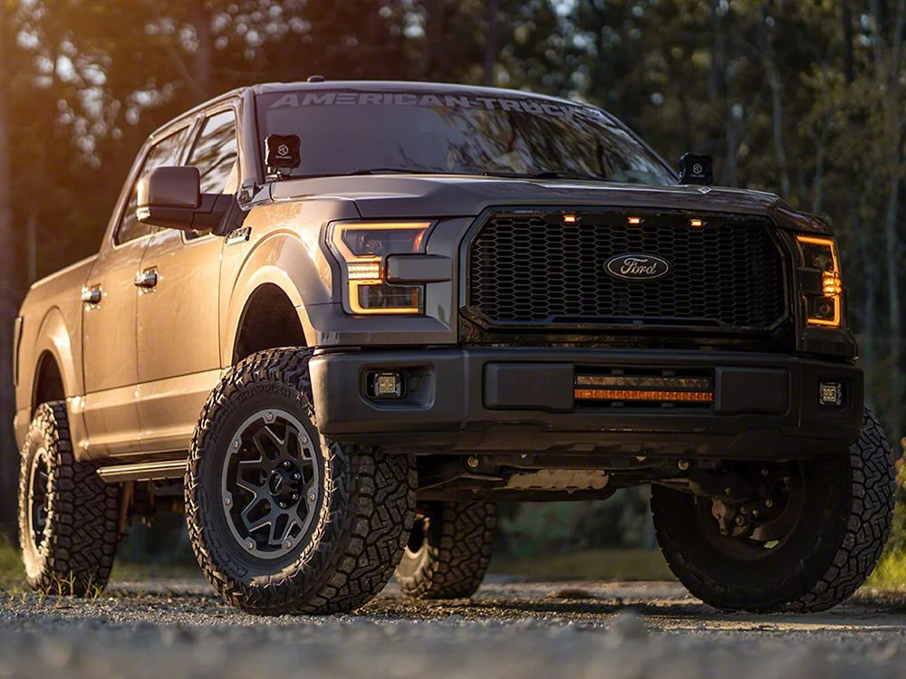RedRock Baja Upper Replacement Grille with LED Lighting; Gloss Black (15-17 F-150, Excluding Raptor) - Image 10
