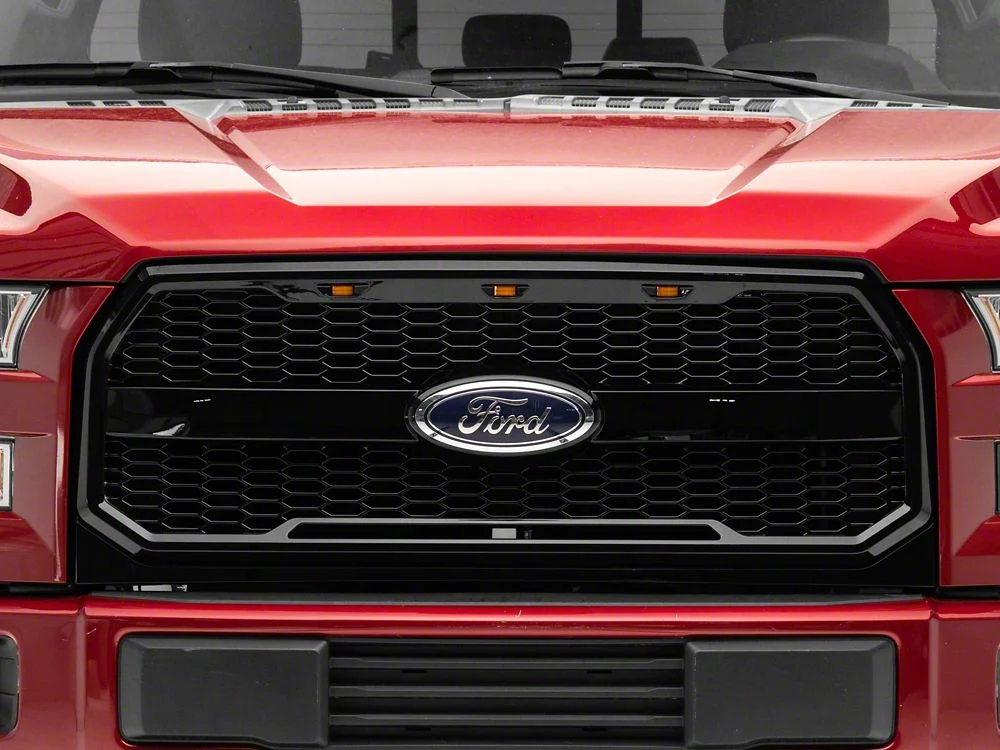 RedRock Baja Upper Replacement Grille with LED Lighting; Gloss Black (15-17 F-150, Excluding Raptor) - Image 7