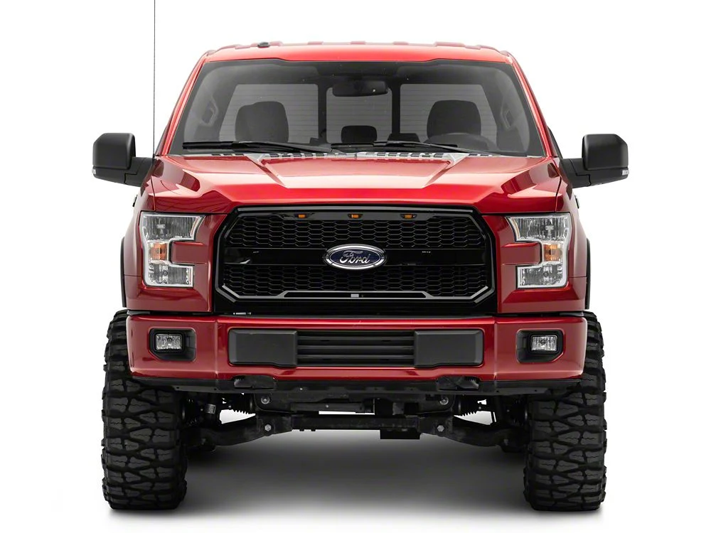 RedRock Baja Upper Replacement Grille with LED Lighting; Gloss Black (15-17 F-150, Excluding Raptor) - Image 8