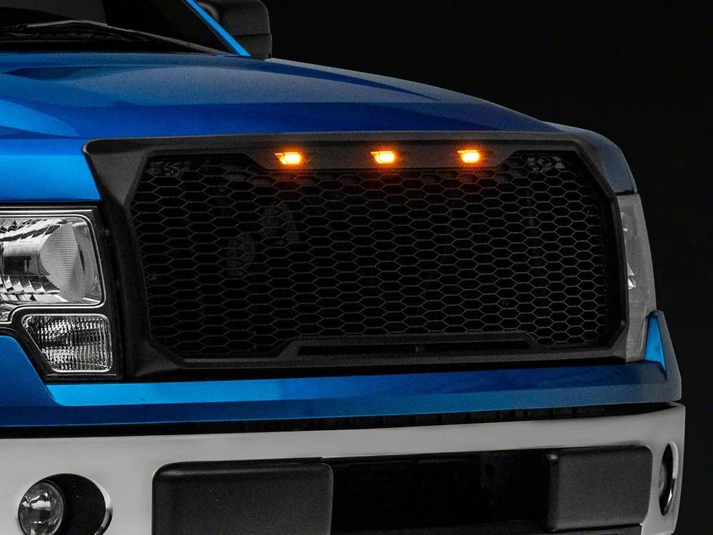 RedRock Baja Upper Replacement Grille with LED Lighting; Matte Black (09-14 F-150, Excluding Raptor) - Image 3