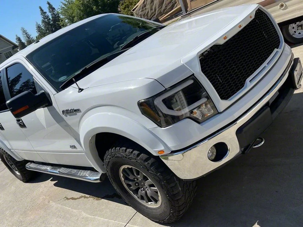 RedRock Baja Upper Replacement Grille with LED Lighting; Matte Black (09-14 F-150, Excluding Raptor) - Image 4